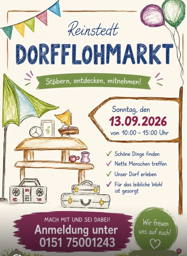 Bild vergr&ouml;&szlig;ern: Dorfflohmarkt Reinstedt