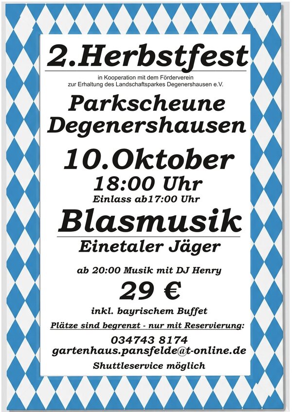 Bild vergr&ouml;&szlig;ern: Herbstfest Gartenhaus