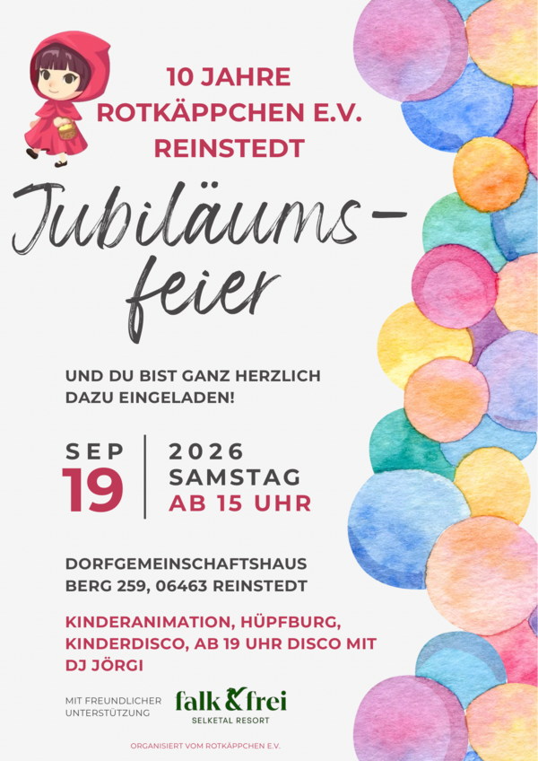 Bild vergr&ouml;&szlig;ern: 10 Jahre Rotkäppchen e.V.