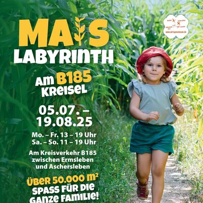Maislabyrinth mit Sponsoren