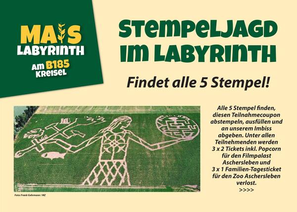 Stempeljagd im Maislabyrinth