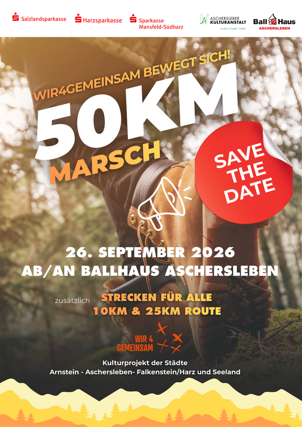 Bild vergr&ouml;&szlig;ern: 50km Marsch "Wir4Gemeinsam" Save the Date