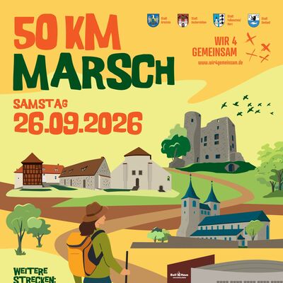 50km Marsch "Wir4Gemeinsam- Plakat  
