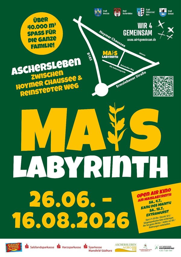Bild vergr&ouml;&szlig;ern: Flyer Maislabyrinth 2026