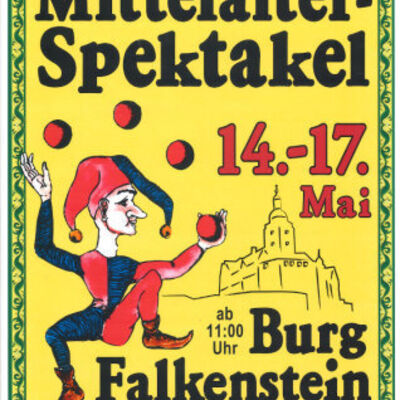 Plakat Mittelalter Spektakel auf der Burg Falkenstein