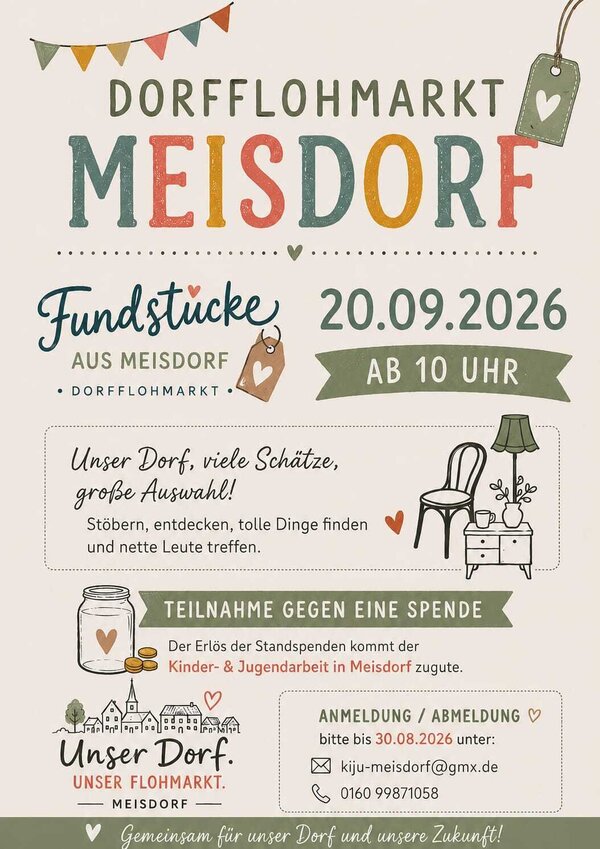 Bild vergr&ouml;&szlig;ern: Dorfflohmarkt Meisdorf