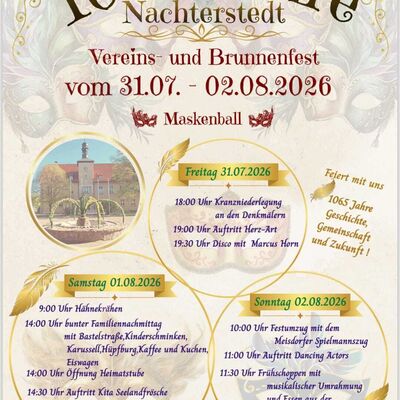 Flyer Vereins- und Brunnenfest Nachterstedt